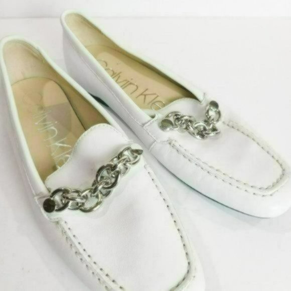 Calvin Klein Elanna White Slip-on-7.5 - Picture 6 of 7